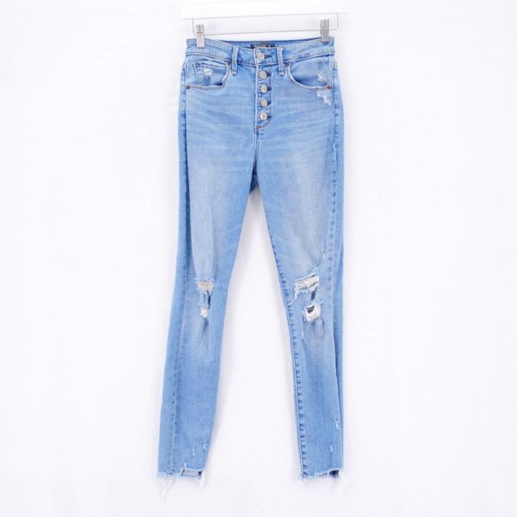 Abercrombie‎ & Fitch High Rise Super Skinny Ankle Jeans -2R/26- 24 / 27 Mid Rise - Picture 1 of 8